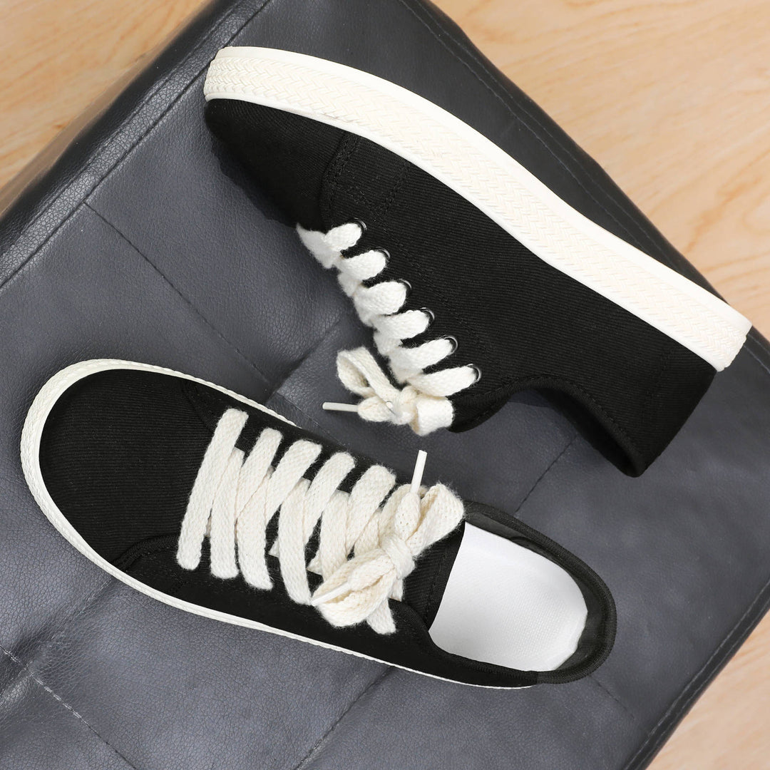 Women's nan canvas sneakers with braided platform rubber sole, breathable textile lining, and extra wide cotton laces Mune Fashion