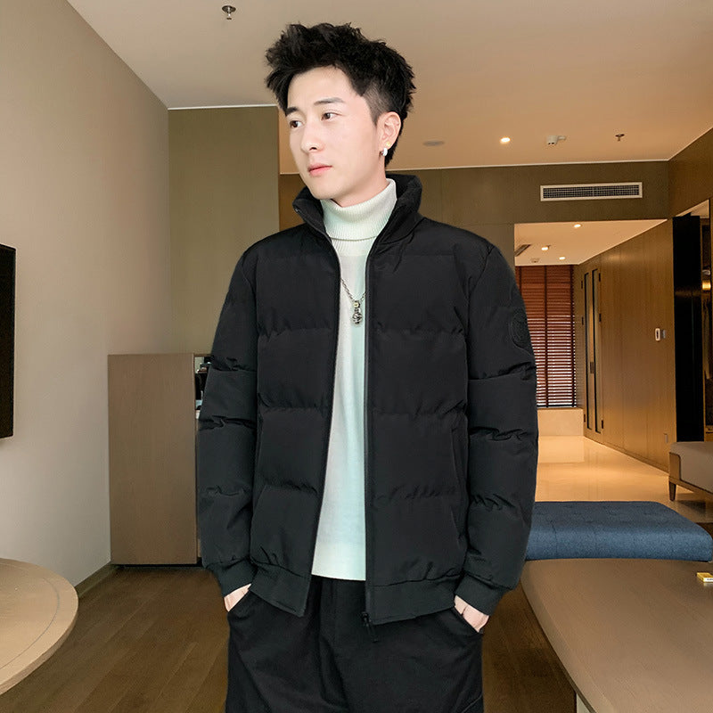 Men's quilted padded stand collar bomber jacket with thermo insulation and elastic cuffs Mune Fashion