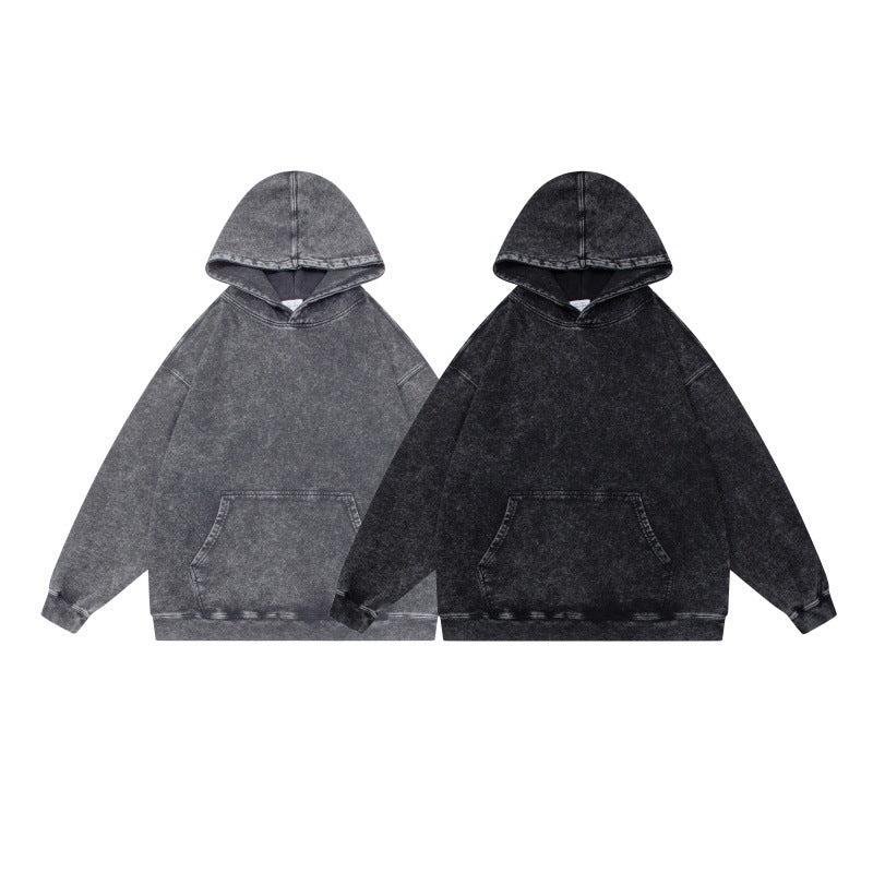 Unisex Oversize Hoodie in Acid Wash with Kangaroo Pocket and Raglan Sleeves Mune Fashion