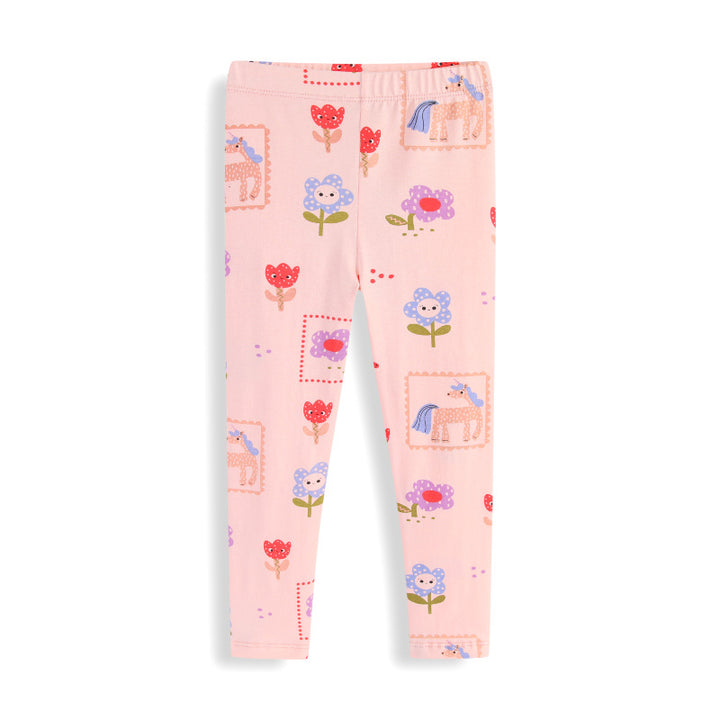 Girls leggings with colorful unicorn and flower pattern Mune Fashion