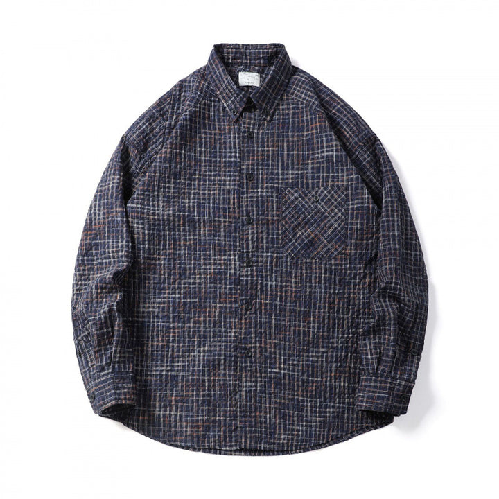 Men's Quilted Checkered Overshirt Jacket with Chest Pocket Mune Fashion