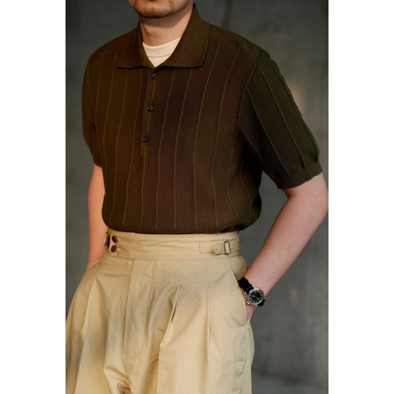 Men's polo shirt with textured design Mune Fashion