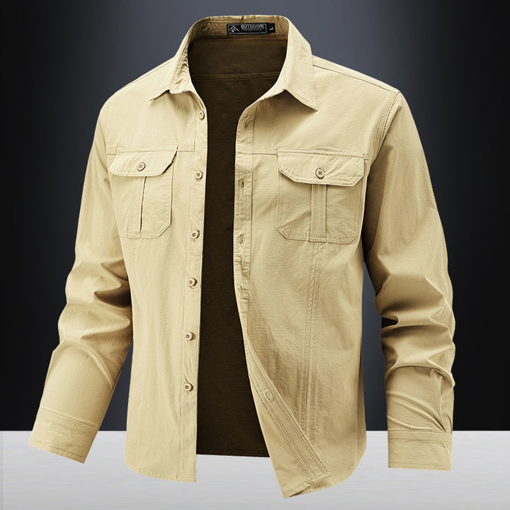 Men's Casual Shirt Jacket with Chest Pockets Mune Fashion
