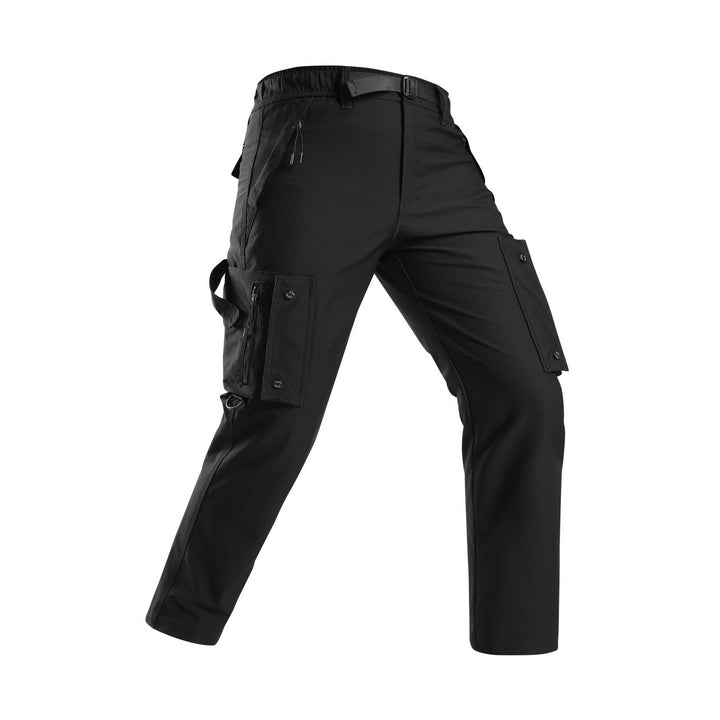 Men's Slim-Tapered Cargo Pants with Zipper Pockets, D-Ring and Comfort Waistband Mune Fashion