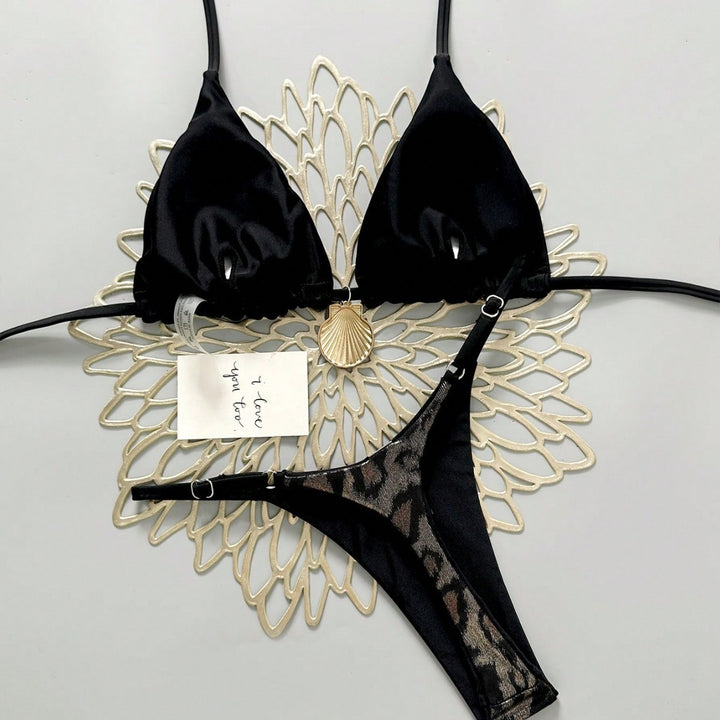 Women's Colorful Printed Triangle Bikini Mune Fashion