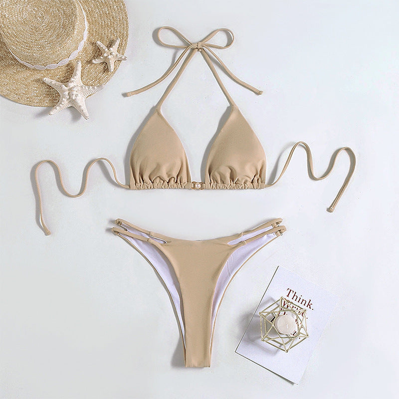 Women's Triangle Bikini with Elegant Knot Design Mune Fashion