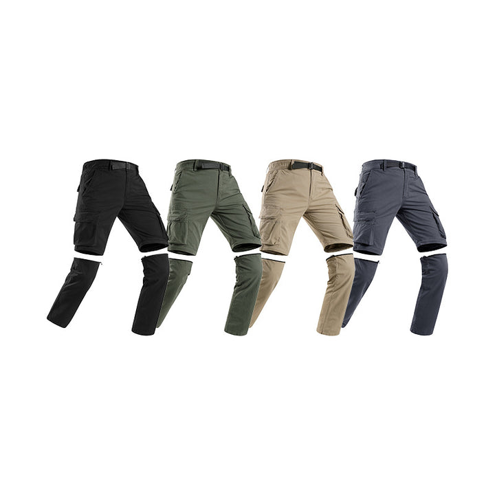 Men's Zip-off Convertible Cargo Pants with detachable legs and multiple pockets Drune