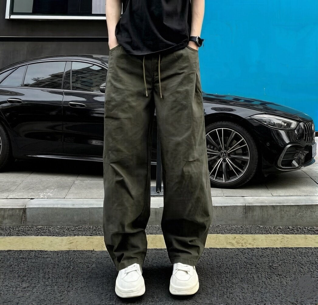 Men's Casual Relaxed Pants with Wide Legs Mune Fashion