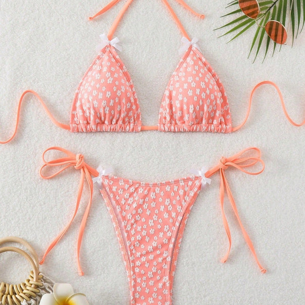 Women's Triangle Bikini with Delicate Ties Mune Fashion