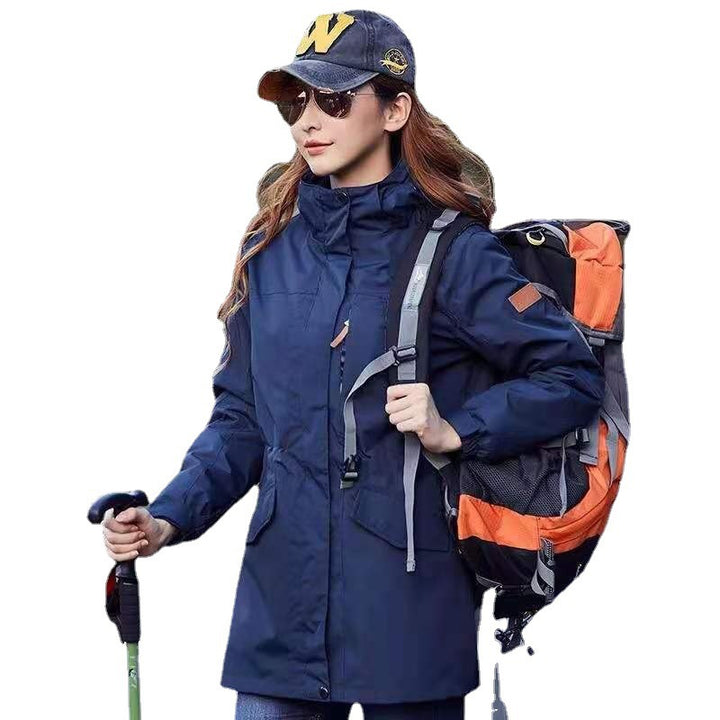 Women's lightweight water-repellent parka with hood and functional pockets Mune Fashion