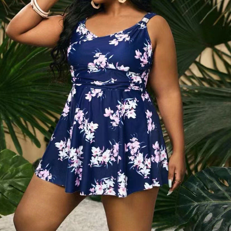 Women’s swimsuit dress with floral accents Mune Fashion