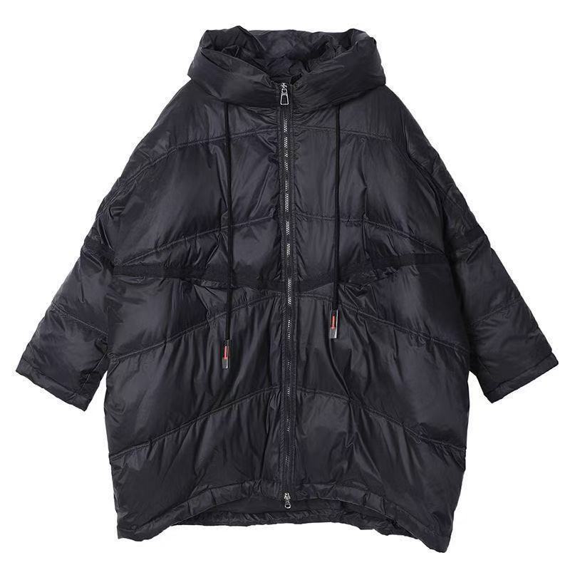 Ladies Oversized Padded Jacket with Practical Pockets and High Collar Mune