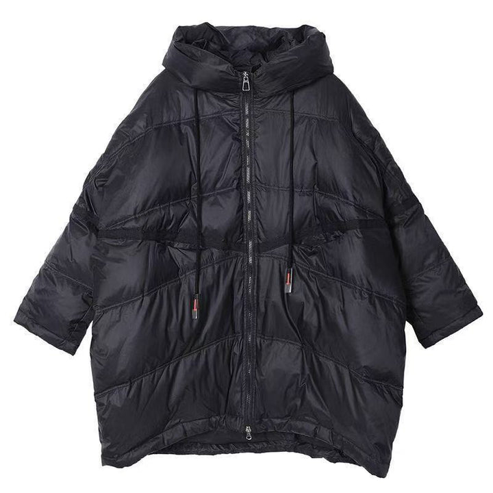 Ladies Oversized Padded Jacket with Practical Pockets and High Collar Mune