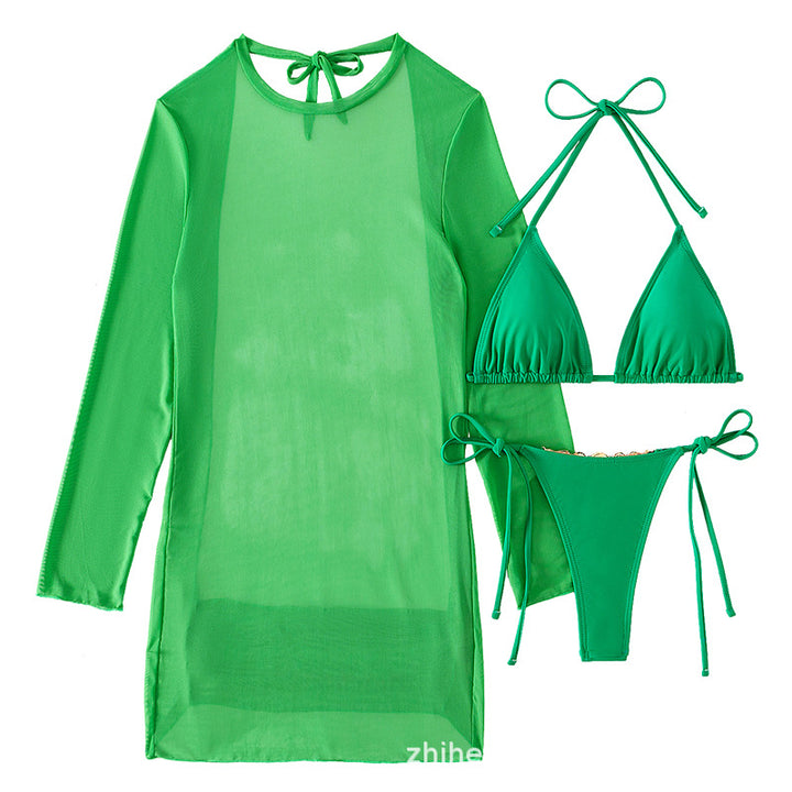 Women's sexy wrap dress with sparkling jewelry detail Mune Fashion