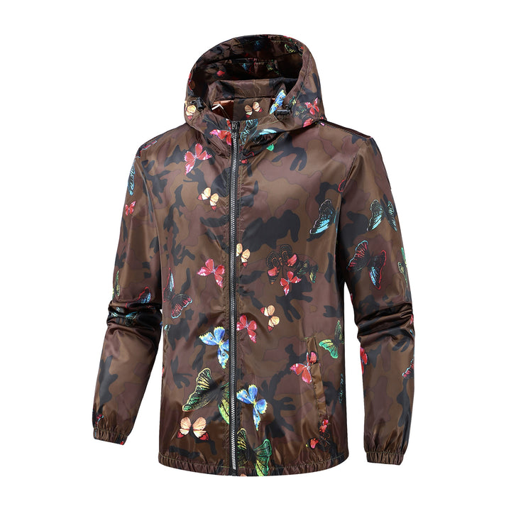 Women's Light Hooded Jacket with Floral Pattern Mune Fashion