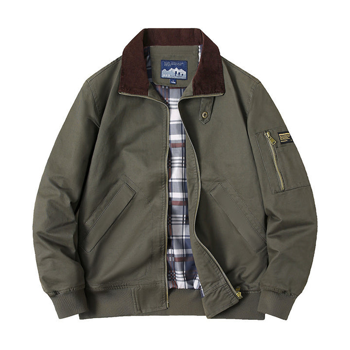 Men's Fashion Blouson Jacket with Check Pattern Mune Fashion