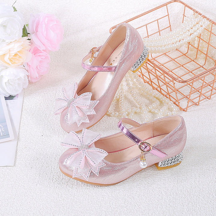 Women Sparkling Ballet Flats with Decorative Bows and Rhinestone Accents Mune Fashion