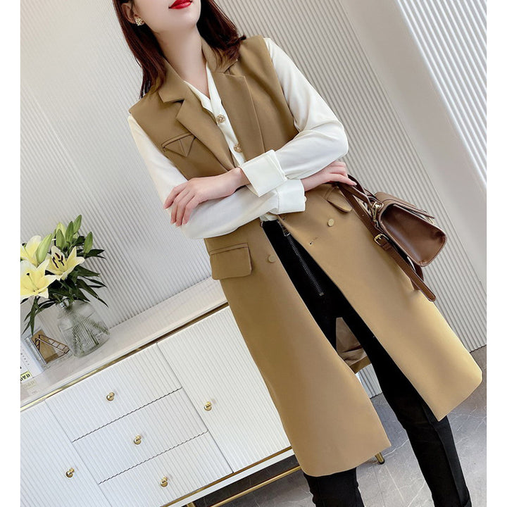 Ladies Elegant Waistcoat with Belt Mune Fashion