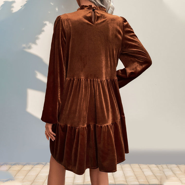 Women’s Playfully Cut Nightdress with Ruffles Mune Fashion