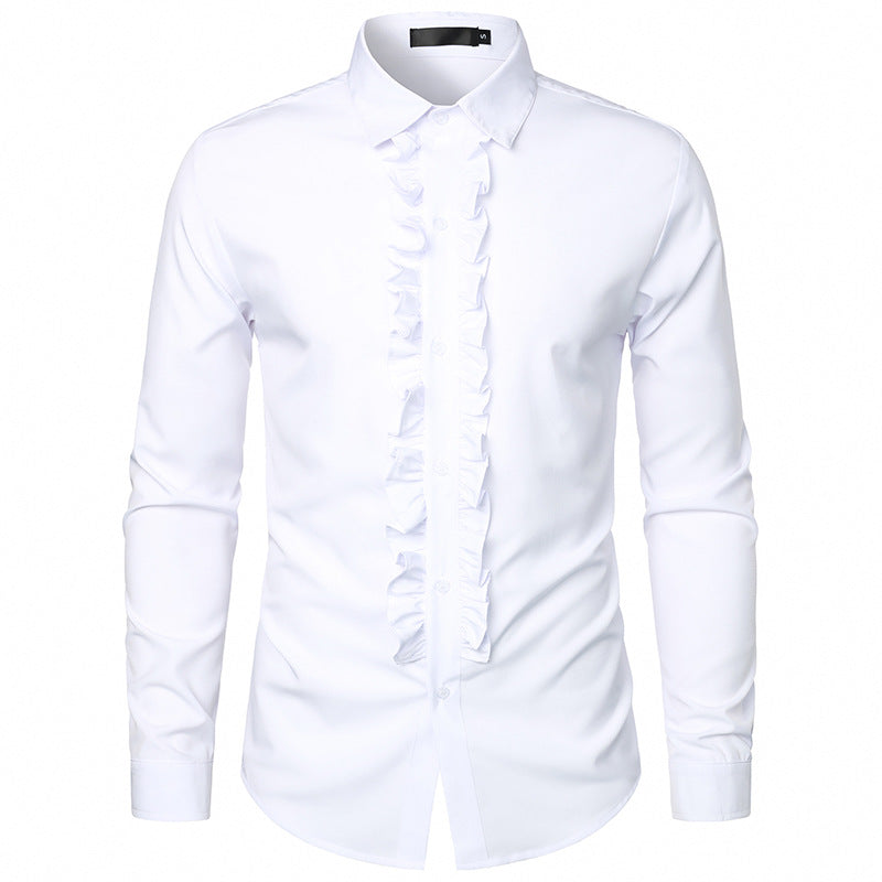 Men's Ruffle Shirt Mune Fashion