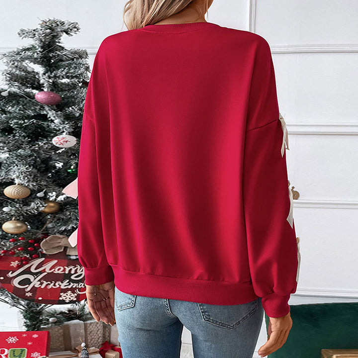 Ladies Fashionable Sweater with Bow Mune Fashion