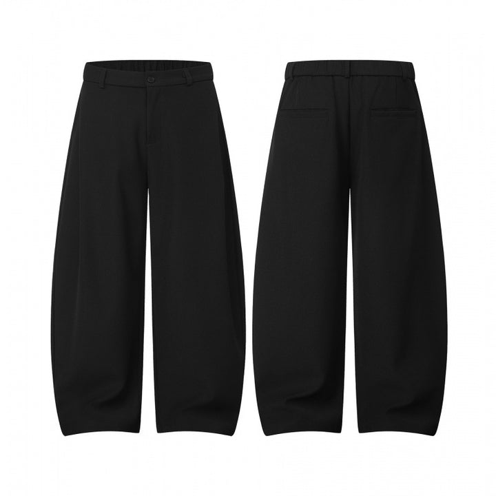 Ladies culotte pants with balloon-like silhouette, high waist and pleats Mune Fashion
