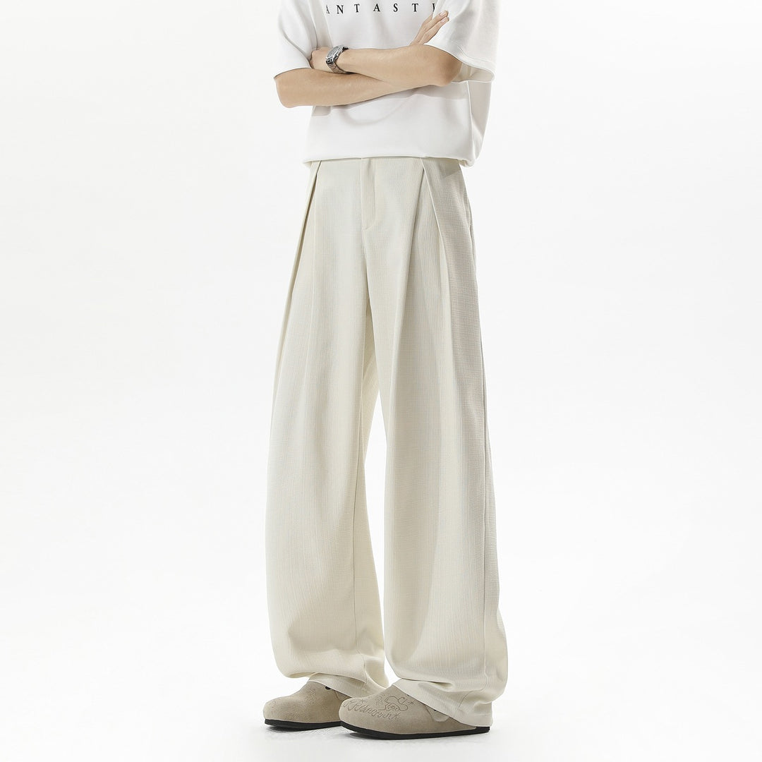 Men's Extra Wide Palazzo Pants with Pleats & Flowing Width Mune Fashion