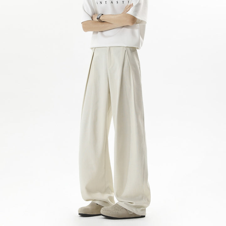 Men's Extra Wide Palazzo Pants with Pleats & Flowing Width Mune Fashion