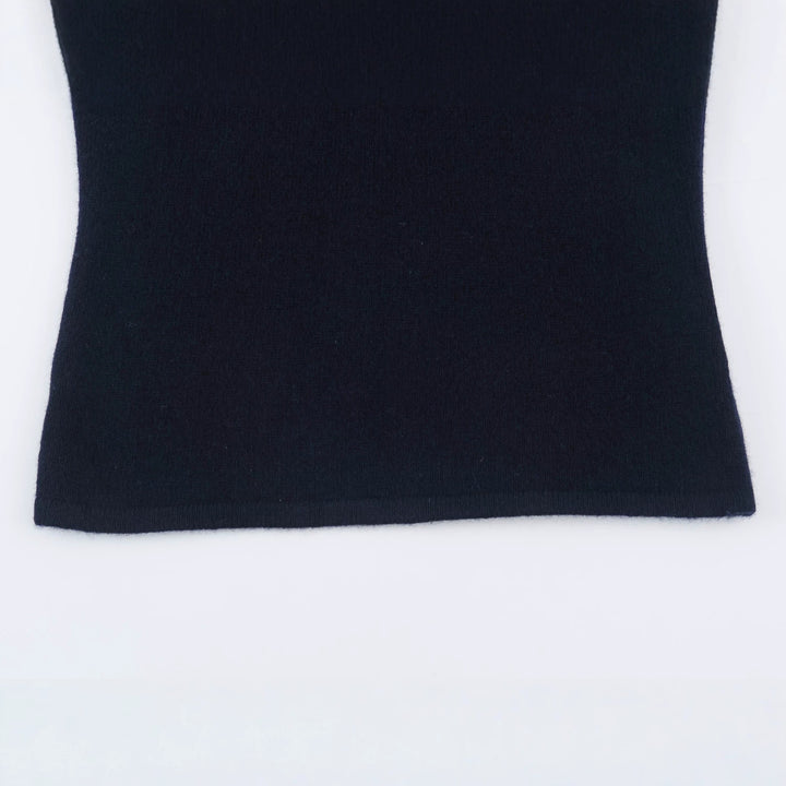 Women's fine knit pullover with stand-up collar, half zipper and zip sleeves Mune Fashion