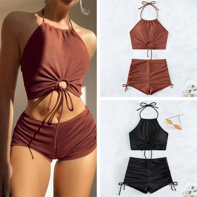 Women's Casual Bikini Set with Ruffles Mune Fashion