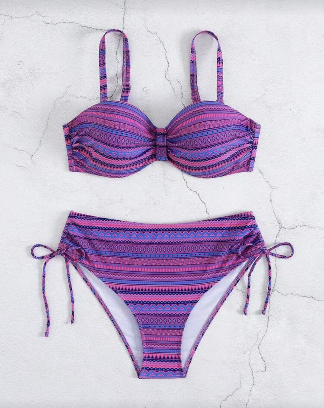 Ladies bikini set with stylish wrap detail and adjustable waistband Mune Fashion