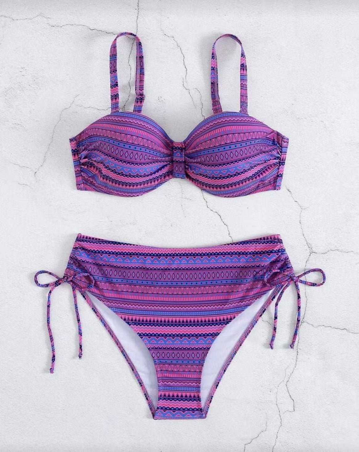 Ladies bikini set with stylish wrap detail and adjustable waistband Mune Fashion