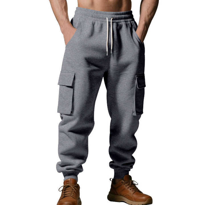Men's Utility Jogger with Cargo Pockets, Drawstring and Ribbed Cuffs Mune Fashion