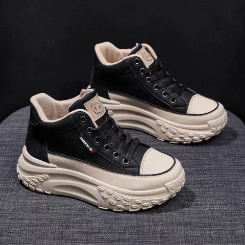 Ladies High Platform Sneakers with Trendy Silhouette and Non-Slip Sole Mune Fashion