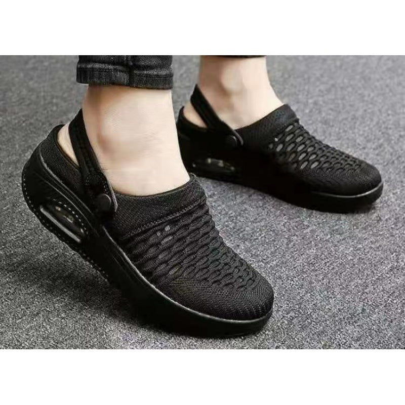 Women's breathable knit slingback sneakers with air cushion sole Mune Fashion