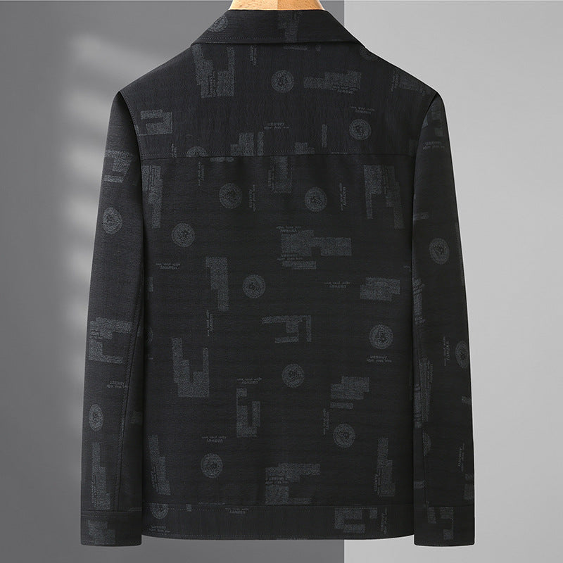 Men's Lightweight Shirt Jacket with Textured Print Look and Applied Chest Pockets Mune Fashion
