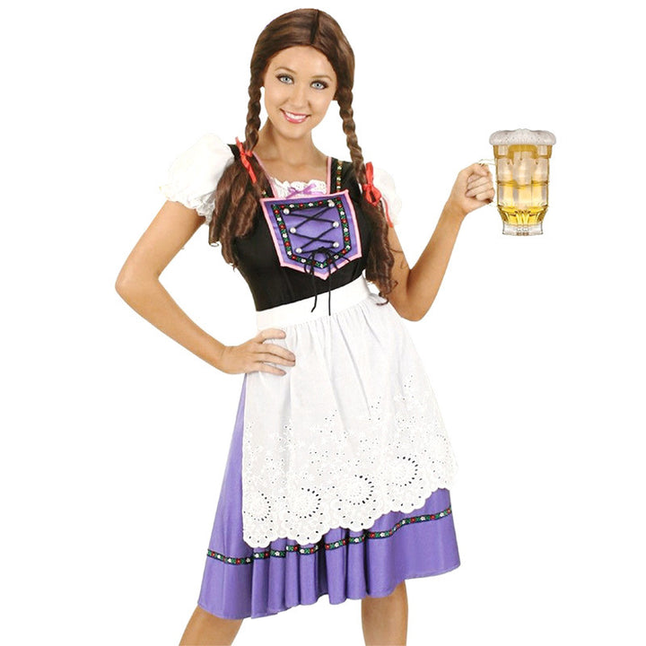 Ladies' traditional dress with laced bodice and embroidered apron Mune Fashion