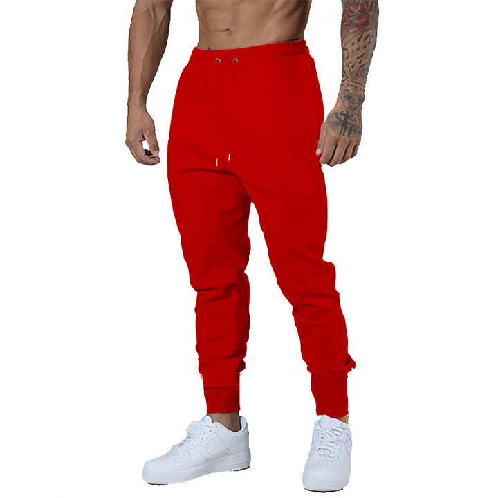 Men's Slim-Fit Jogging Pants with Elastic Waistband and Ribbed Cuffs Mune Fashion