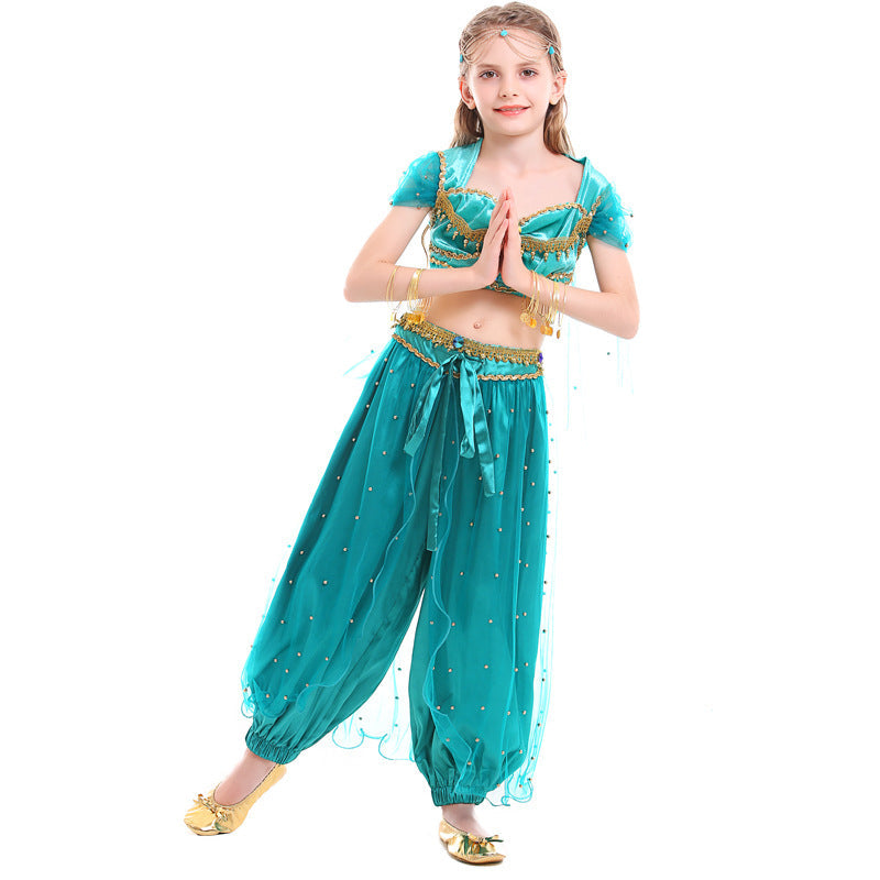 Girl exotic belly dance costume with sparkling details Mune Fashion