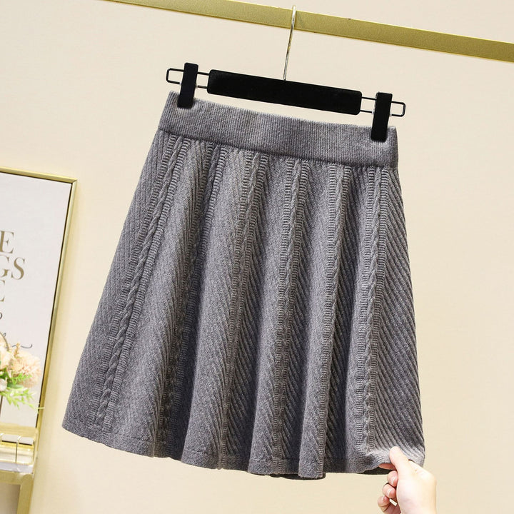 Women's Patterned Knit Skirt Mune Fashion