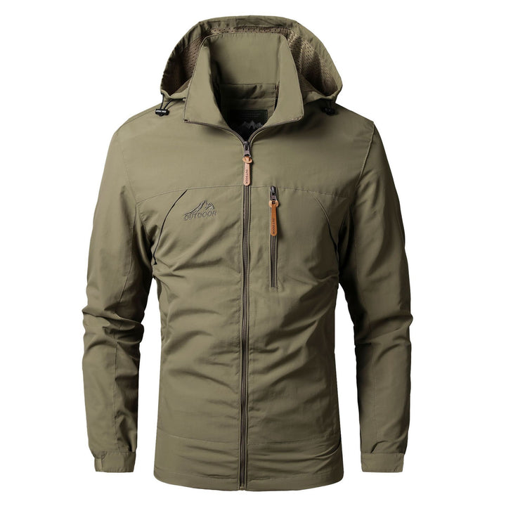 Men's Lightweight Outdoor Hooded Parka with Breathable Mesh Lining and Chest Zip Mune Fashion