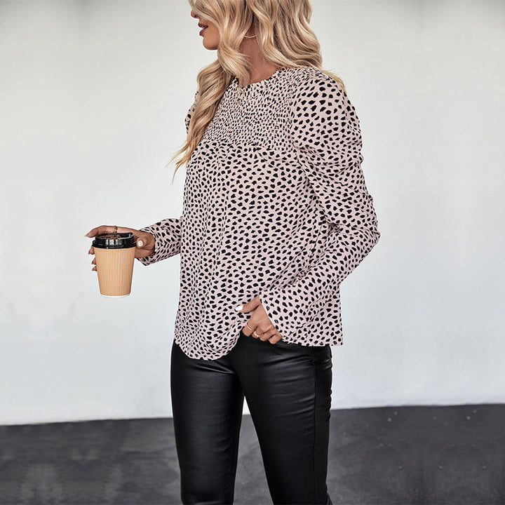 Women Fashionable Blouse with Puff Sleeves Mune Fashion