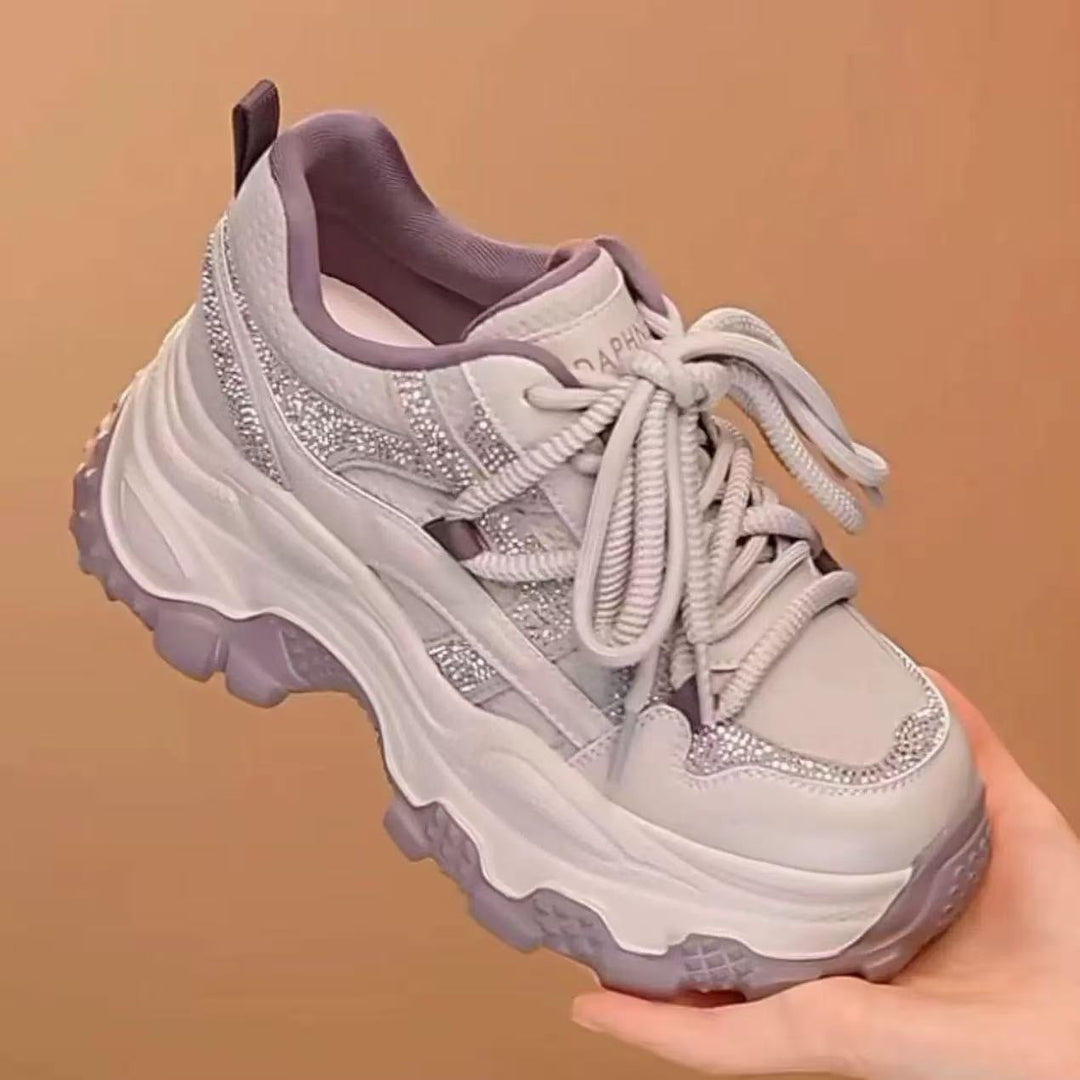 Women Sporty Sneakers with striking cushioning and sparkling accents Mune Fashion