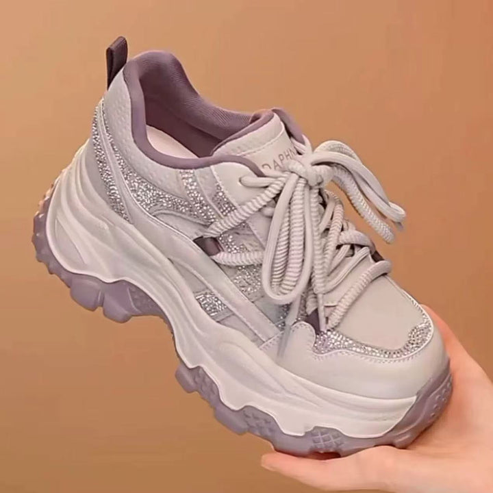 Women Sporty Sneakers with striking cushioning and sparkling accents Mune Fashion