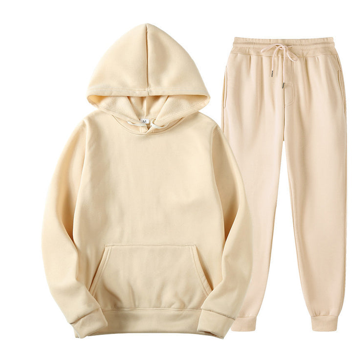 Unisex nan comfortable hoodie jogging suit set with kangaroo pocket, elastic drawstring waistband and ribbed cuffs Mune Fashion