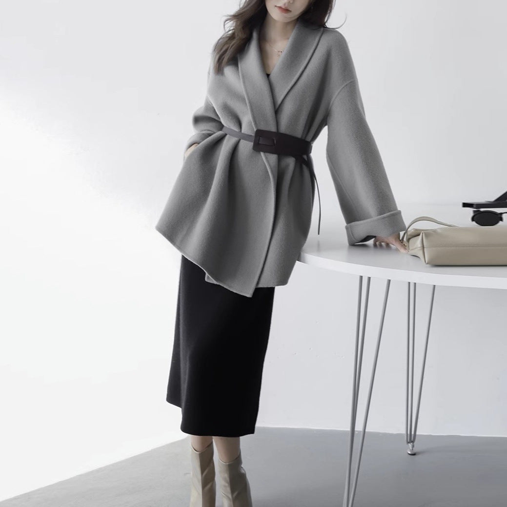 Women Stylish and Elegant Wrap Jacket Mune Fashion