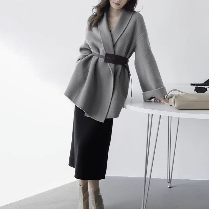 Women Stylish and Elegant Wrap Jacket Mune Fashion