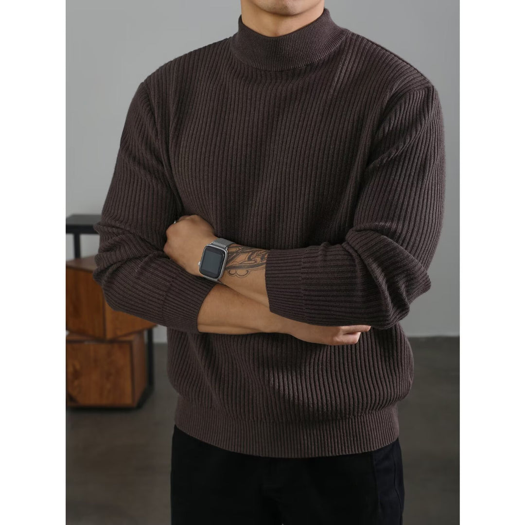 Men's Stylish Turtleneck Sweater from Rib Knit Mune Fashion