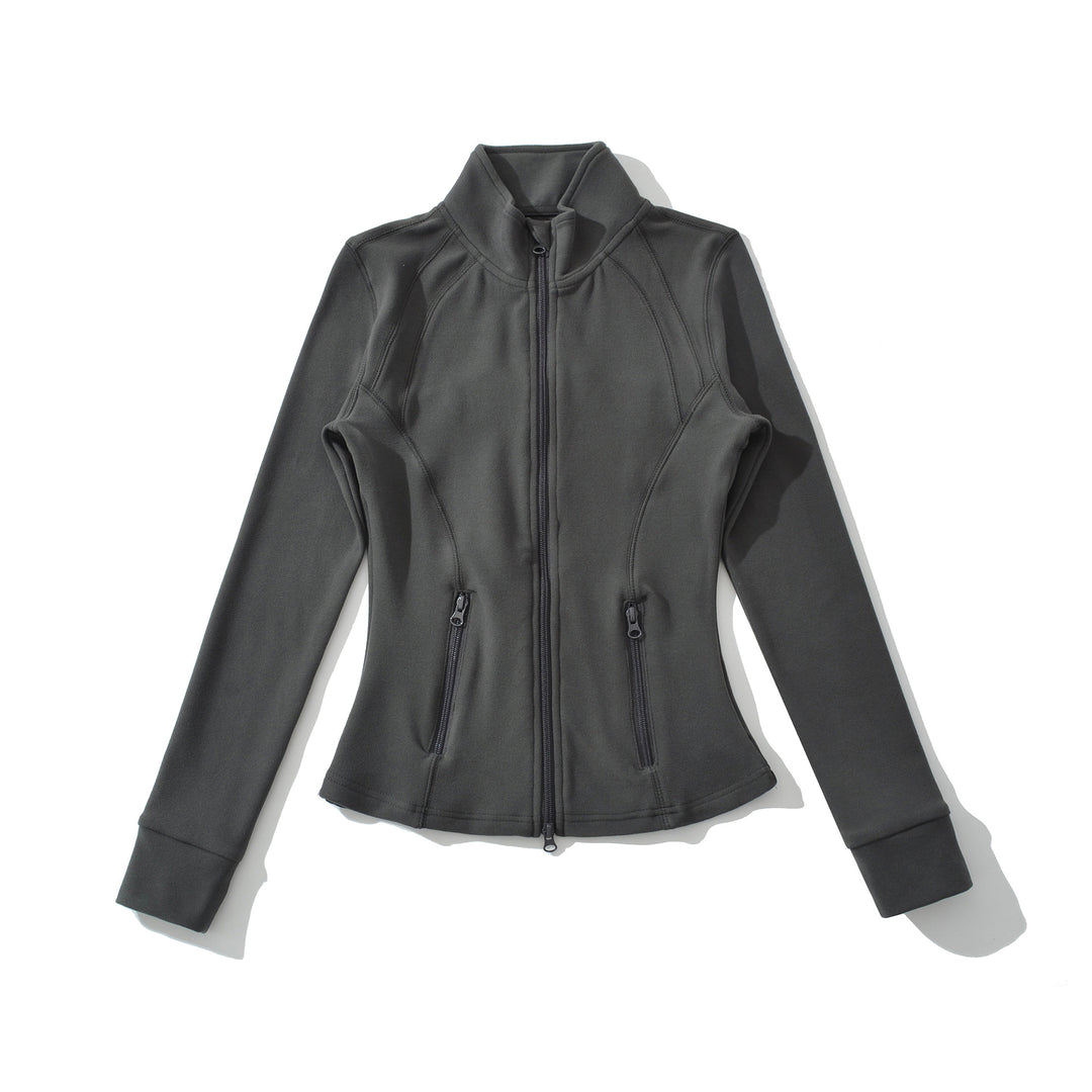 Women's Tailored Functional Fleece Jacket with Stand-up Collar and Shaping Seams Mune Fashion
