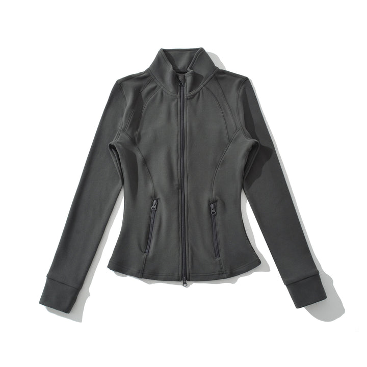 Women's Tailored Functional Fleece Jacket with Stand-up Collar and Shaping Seams Mune Fashion